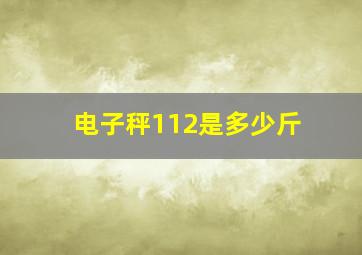 电子秤112是多少斤