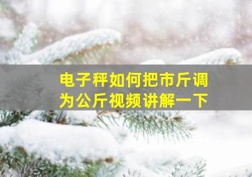 电子秤如何把市斤调为公斤视频讲解一下