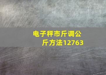 电子秤市斤调公斤方法12763