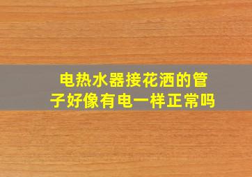 电热水器接花洒的管子好像有电一样正常吗