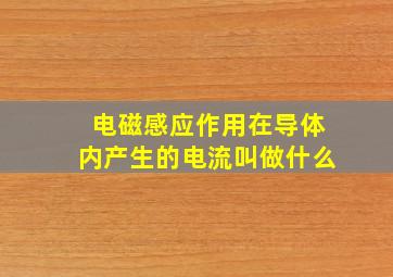 电磁感应作用在导体内产生的电流叫做什么