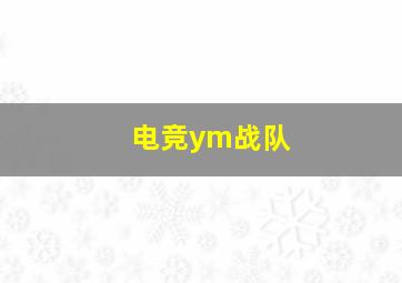 电竞ym战队