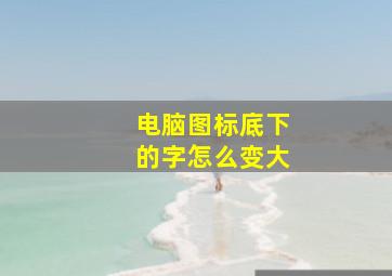 电脑图标底下的字怎么变大