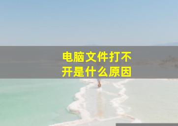 电脑文件打不开是什么原因