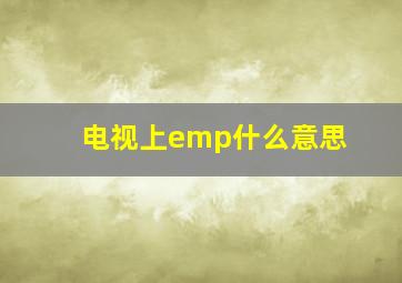 电视上emp什么意思