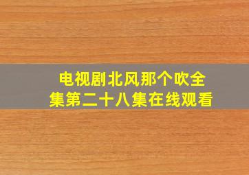 电视剧北风那个吹全集第二十八集在线观看