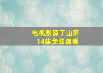 电视剧薛丁山第14集免费观看