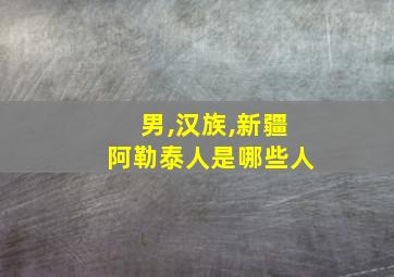 男,汉族,新疆阿勒泰人是哪些人