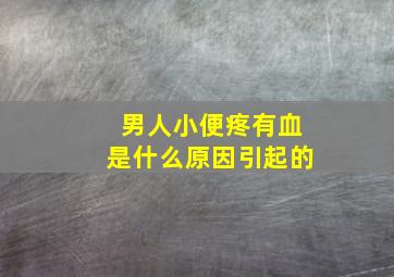 男人小便疼有血是什么原因引起的