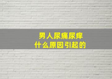 男人尿痛尿痒什么原因引起的