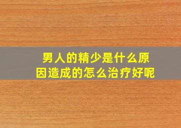 男人的精少是什么原因造成的怎么治疗好呢