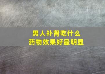 男人补肾吃什么药物效果好最明显