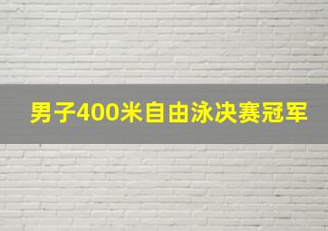 男子400米自由泳决赛冠军