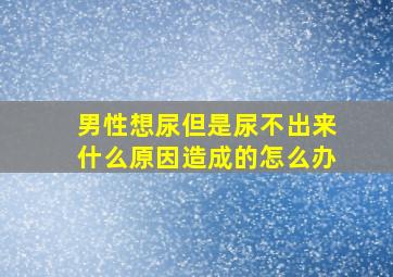 男性想尿但是尿不出来什么原因造成的怎么办