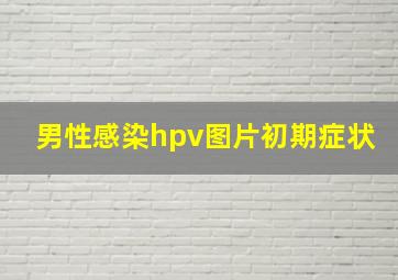 男性感染hpv图片初期症状