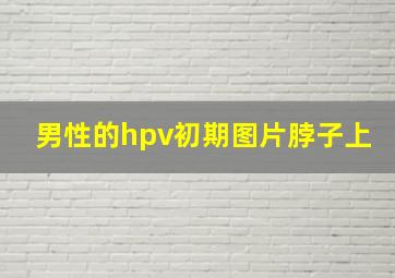 男性的hpv初期图片脖子上