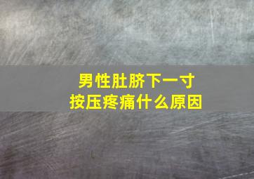 男性肚脐下一寸按压疼痛什么原因