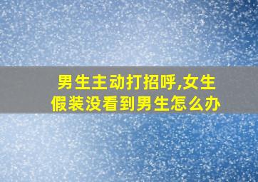 男生主动打招呼,女生假装没看到男生怎么办