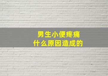 男生小便疼痛什么原因造成的