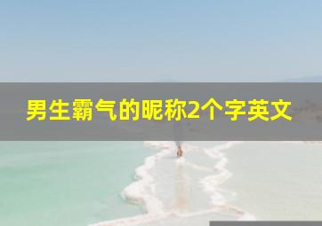 男生霸气的昵称2个字英文