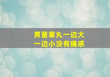 男童睾丸一边大一边小没有痛感