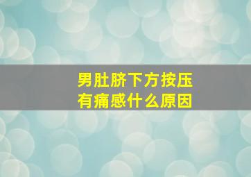 男肚脐下方按压有痛感什么原因