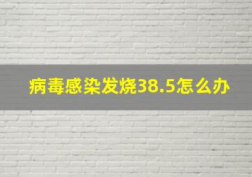 病毒感染发烧38.5怎么办