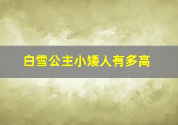 白雪公主小矮人有多高