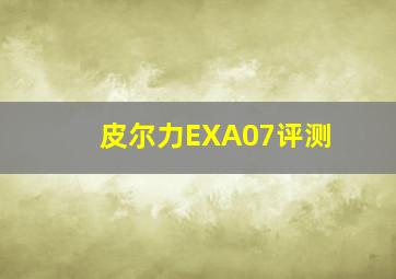 皮尔力EXA07评测