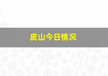 皮山今日情况