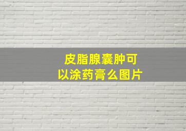 皮脂腺囊肿可以涂药膏么图片