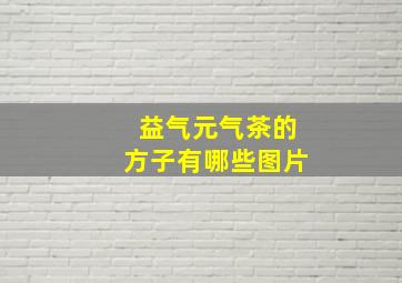 益气元气茶的方子有哪些图片