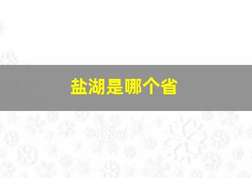 盐湖是哪个省