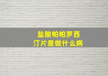 盐酸帕帕罗西汀片是做什么病