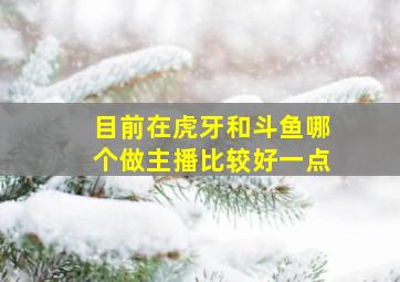 目前在虎牙和斗鱼哪个做主播比较好一点