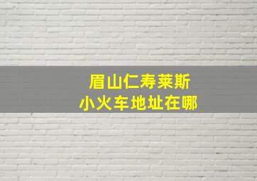 眉山仁寿莱斯小火车地址在哪