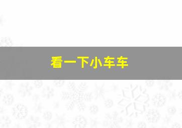 看一下小车车