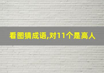 看图猜成语,对11个是高人