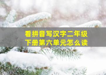 看拼音写汉字二年级下册第六单元怎么读