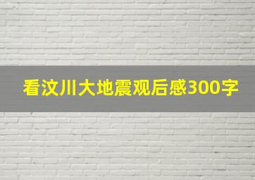 看汶川大地震观后感300字