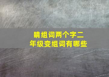 睛组词两个字二年级变组词有哪些