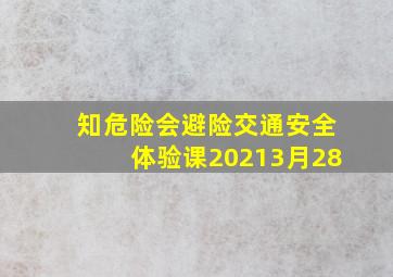 知危险会避险交通安全体验课20213月28