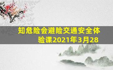 知危险会避险交通安全体验课2021年3月28