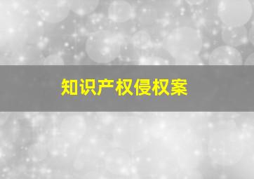 知识产权侵权案