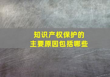 知识产权保护的主要原因包括哪些