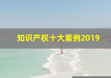 知识产权十大案例2019