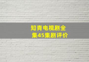 知青电视剧全集45集剧评价