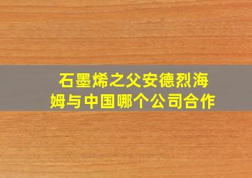 石墨烯之父安德烈海姆与中国哪个公司合作