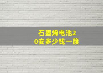 石墨烯电池20安多少钱一簇