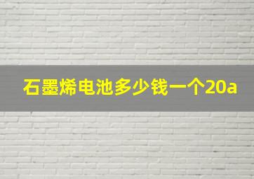 石墨烯电池多少钱一个20a